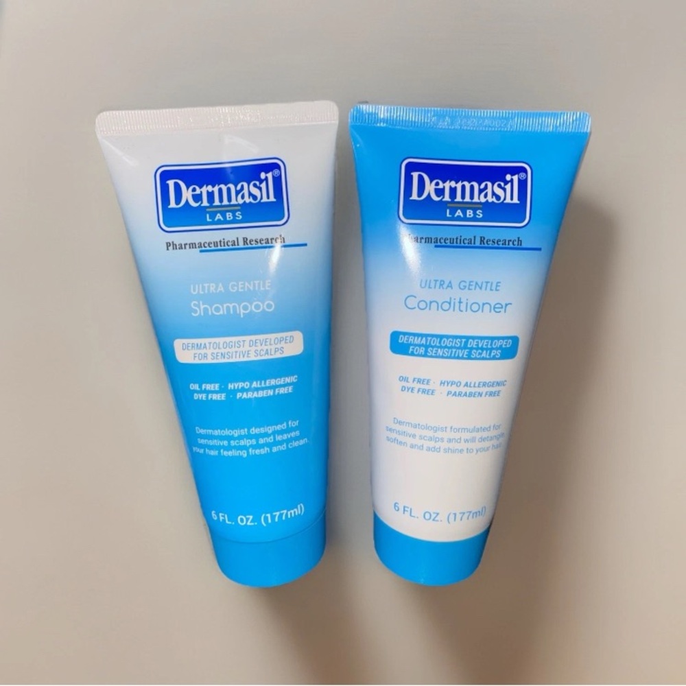NEW DERMASIL Ultra Gentle Shampoo & Conditioner Set For Sensitive Scalps | 6 oz